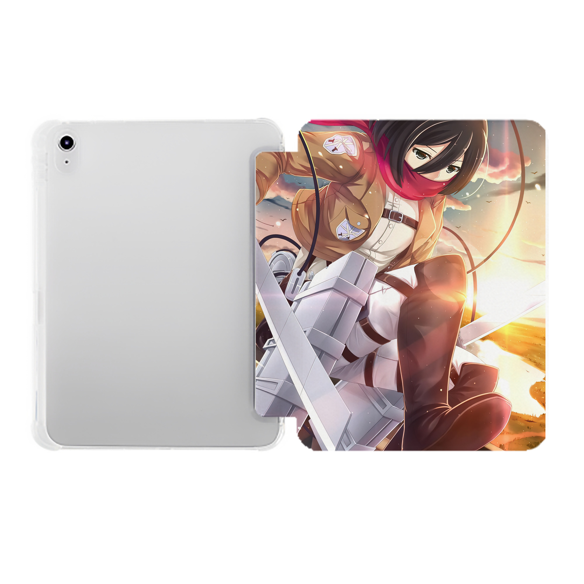 （画像用） 進撃の巨人 Attack on Titan IPad ケース ペン収納付き 三つ折りスタンド PUレザー×シリコン 対応機種9.5/10.5/10.9インチ
